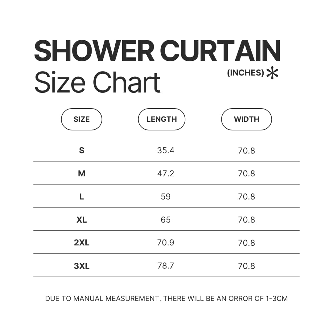 Shower Curtain Size Chart - Darling In The FranXX Shop