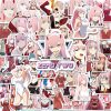 10 50 100PCS DARLING in the FRANXX Anime Kawaii ZERO TWO 02 Anime Sticker Skateboard Luggage 1 - Darling In The FranXX Shop