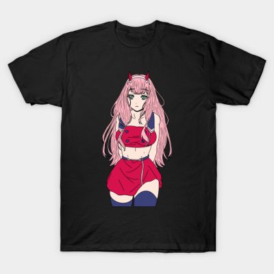 Darling Of The Franxx Zero Two Black Outline Versi T-Shirt Official Haikyuu Merch