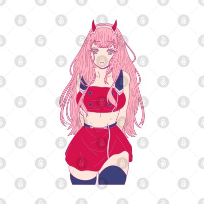 Darling Of The Franxx Zero Two Pink Outline Versio Tapestry Official Haikyuu Merch