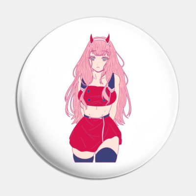 Darling Of The Franxx Zero Two Pink Outline Versio Pin Official Haikyuu Merch