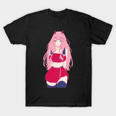 Darling Of The Franxx Zero Two Pink Outline Versio T-Shirt Official Haikyuu Merch