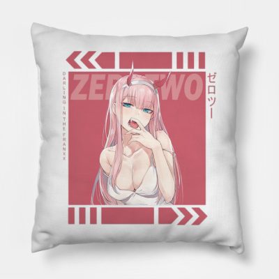 Darling In The Franxx Zero Two Square Throw Pillow Official Haikyuu Merch