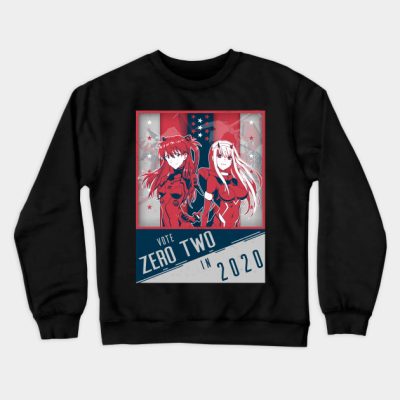 Zero Two Politcal Evangelion Darling In The Franxx Crewneck Sweatshirt Official Haikyuu Merch