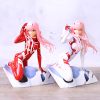 Anime Figure Darling in the FRANXX Figure Zero Two 02 Red White Clothes Sexy Girls PVC 1 - Darling In The FranXX Shop