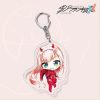 Japan Anime DARLING In The FRANXX Keychain 02 ZERO TWO Cosplay Cute Pendant Men Women Key 2 - Darling In The FranXX Shop