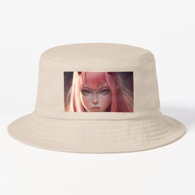 Reslistic Portrait Of Zero Two | Darling In The Franxx Bucket Hat Official Darling In The FranXX Merch