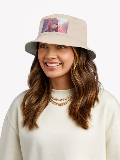 Zero Two Darling In The Franxx Painting Art Bucket Hat Official Darling In The FranXX Merch