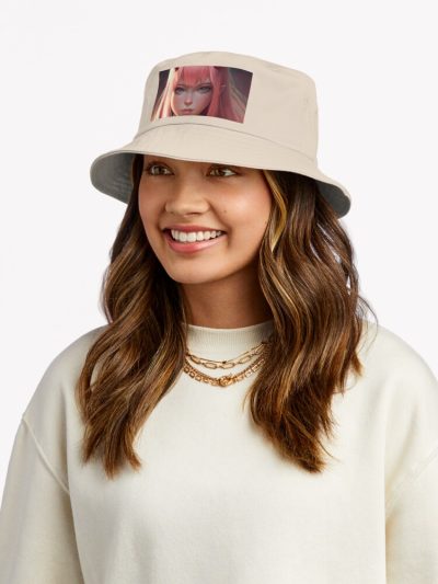 Reslistic Portrait Of Zero Two | Darling In The Franxx Bucket Hat Official Darling In The FranXX Merch