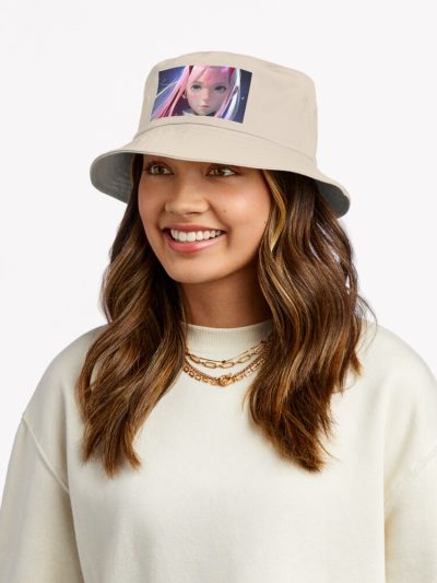 Fine Art Portrait Of Zero Two | Darling In The Franxx Bucket Hat Official Darling In The FranXX Merch