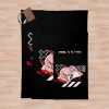 002 | Zero Two Black Throw Blanket Official Darling In The FranXX Merch