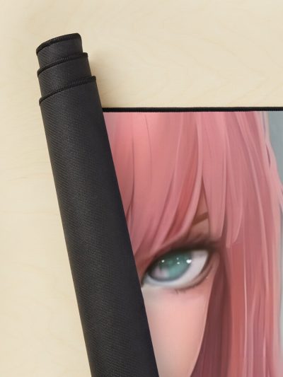 Reslistic Portrait Of Zero Two | Darling In The Franxx Mouse Pad Official Darling In The FranXX Merch