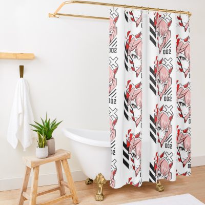 002 | Zero Two White Shower Curtain Official Darling In The FranXX Merch