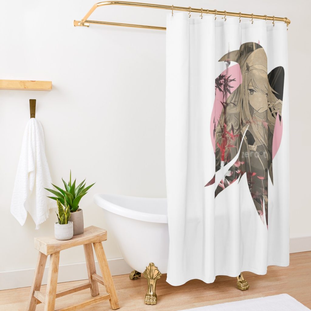 Raven'S Cloak Code 002 Cardboard Shower Curtain Official Darling In The FranXX Merch