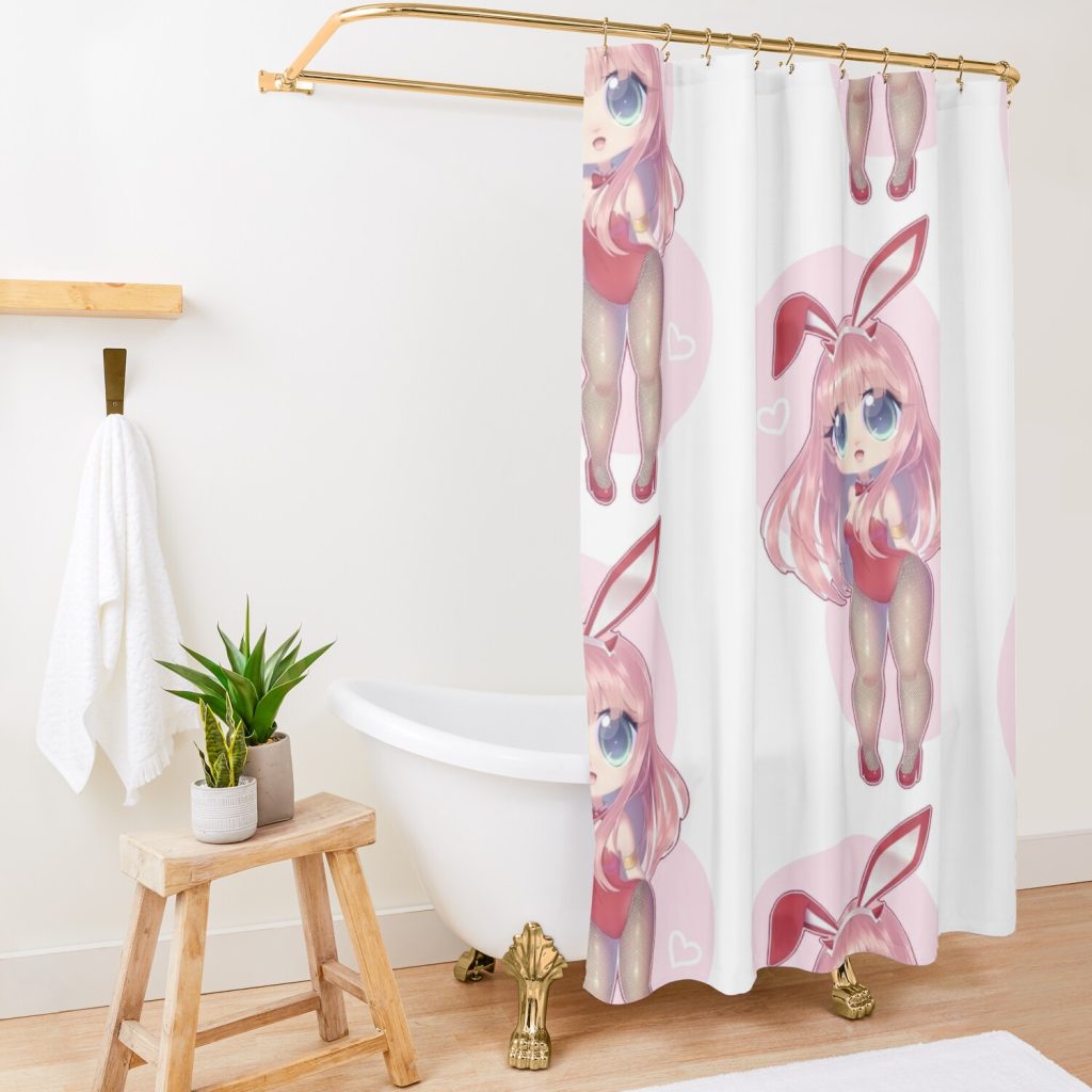 Zero Two Bunny Girl Shower Curtain Official Darling In The FranXX Merch