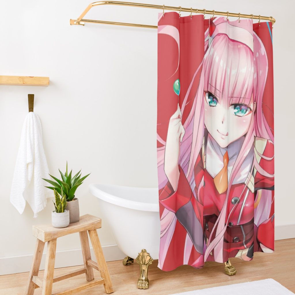 Darling In The Franxx Anime Shower Curtain Official Darling In The FranXX Merch