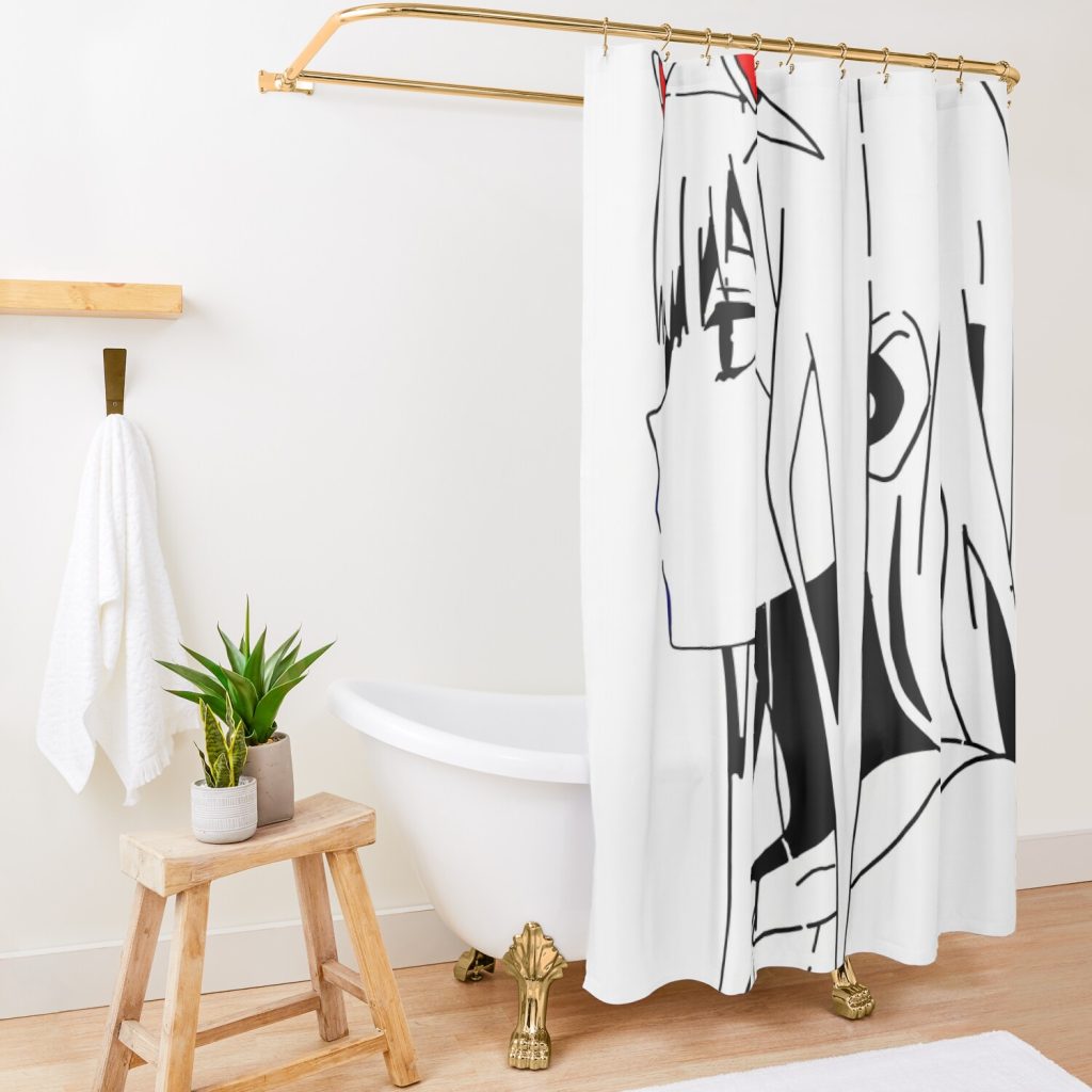 Zero Two Shower Curtain Official Darling In The FranXX Merch