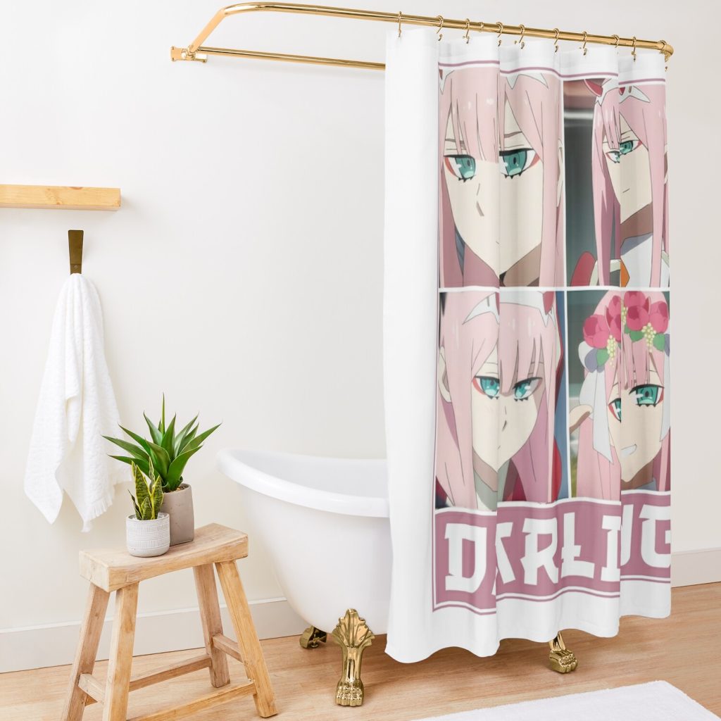 Darling In The Franxx Shower Curtain Official Darling In The FranXX Merch