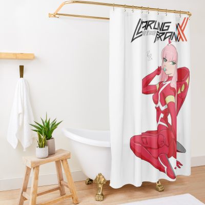 Zero Two Darling In The Franxx Shower Curtain Official Darling In The FranXX Merch