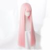 Anime DARLING in the FRANXX 02 Cosplay Wigs Zero Two Wigs 100cm Long Pink Synthetic Hair 3 - Darling In The FranXX Shop