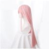 Anime DARLING in the FRANXX 02 Cosplay Wigs Zero Two Wigs 100cm Long Pink Synthetic Hair 4 - Darling In The FranXX Shop