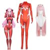 Anime Zero Two Jumpsuits Cosplay Costume Darling In The Franxx 02 Bodysuit Wig Women Dress Uniform - Darling In The FranXX Shop