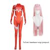 Anime Zero Two Jumpsuits Cosplay Costume Darling In The Franxx 02 Bodysuit Wig Women Dress Uniform 4 - Darling In The FranXX Shop