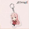 02 Zero Two Anime Figures Keychain Darling In The Franxx Acrylic key Chain for Car Bag 1 - Darling In The FranXX Shop