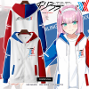 2022 New Kawaii Anime Darling In The Franxx 3D printing Men zipper Hoodies harajuku Autumn Winter - Darling In The FranXX Shop