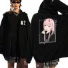 Anime Darling In The Franxx Zero Two Hoodies Harajuku Casual Streetwear Sweatshirts Unisex Zipper Hoodies - Darling In The FranXX Shop