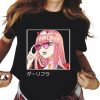 Anime T Shirts Darling In The Franxx Zero Two Print Men Women Fashion Cotton Oversized T - Darling In The FranXX Shop