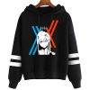 Darling In The Franxx Men Women Unisex Hoodies Sweatshirts Zero Two Hoodie Striped Hooded Sweatshirt Pullover - Darling In The FranXX Shop