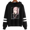 Darling In The Franxx Men Women Unisex Hoodies Sweatshirts Zero Two Striped Hooded Sweatshirt Pullover Tops - Darling In The FranXX Shop