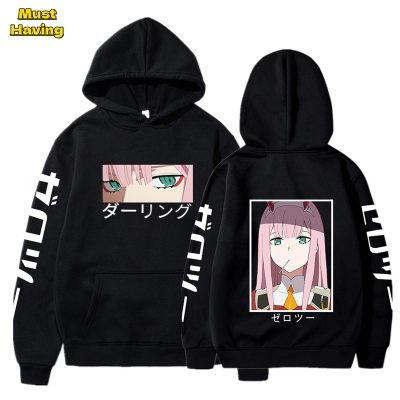 Anime Darling in the Franxx Hoodie Zero Two 02 Sweatshirts Cozy Tops Sweatsuit Sudadera Felpa Moletom - Darling In The FranXX Shop